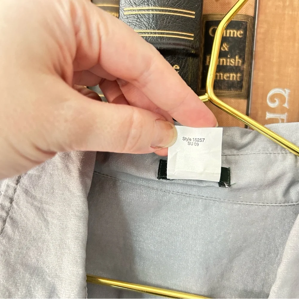 J. Crew Silver Gray Women's Button-Up Shirt